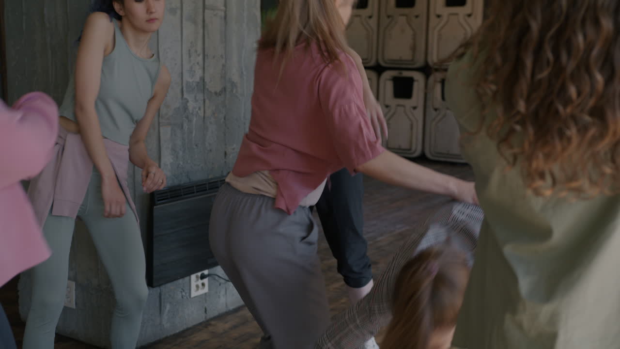 Group of women practicing contemporary dance