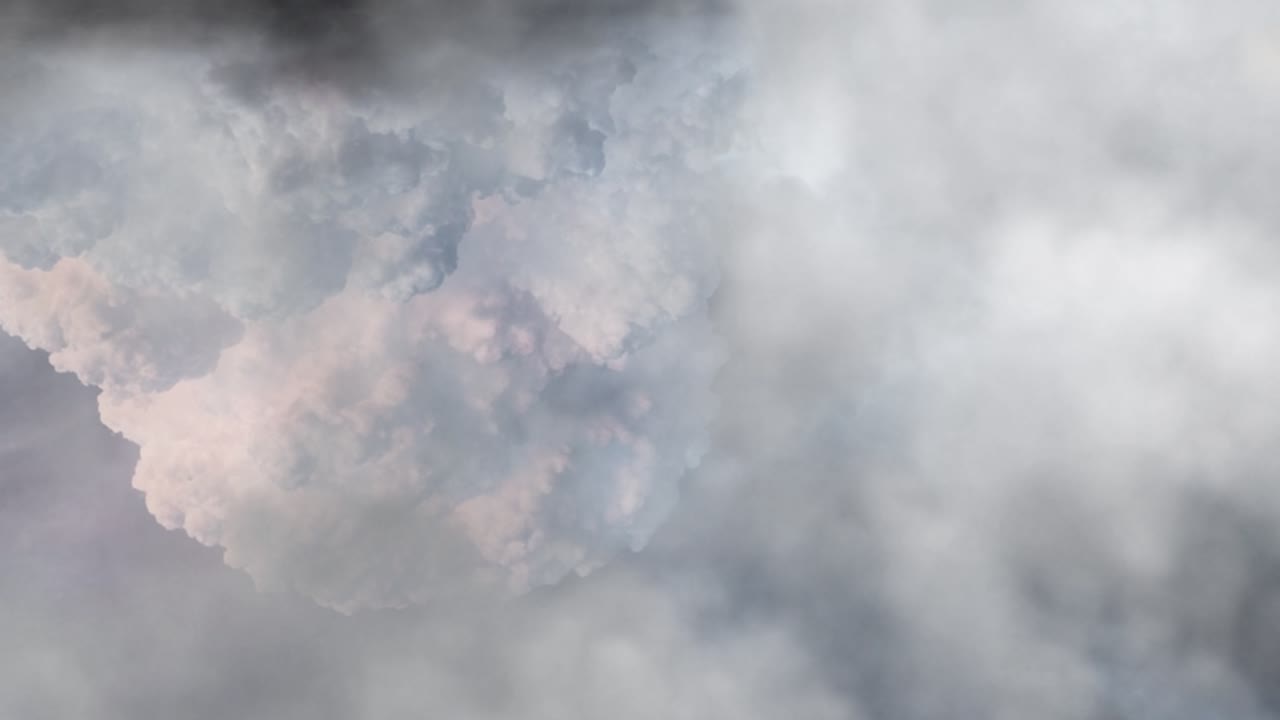 극적인 폭풍우 구름