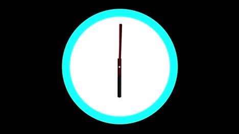 clock timelapse looping 12 hours - clock - wall clock - minimal abstract motion 3d rendering clock time concept time lapse hours - clock time lapse - clock time lapse loopable - 12 hours timelapse - blue color clock loop - black background - clock time