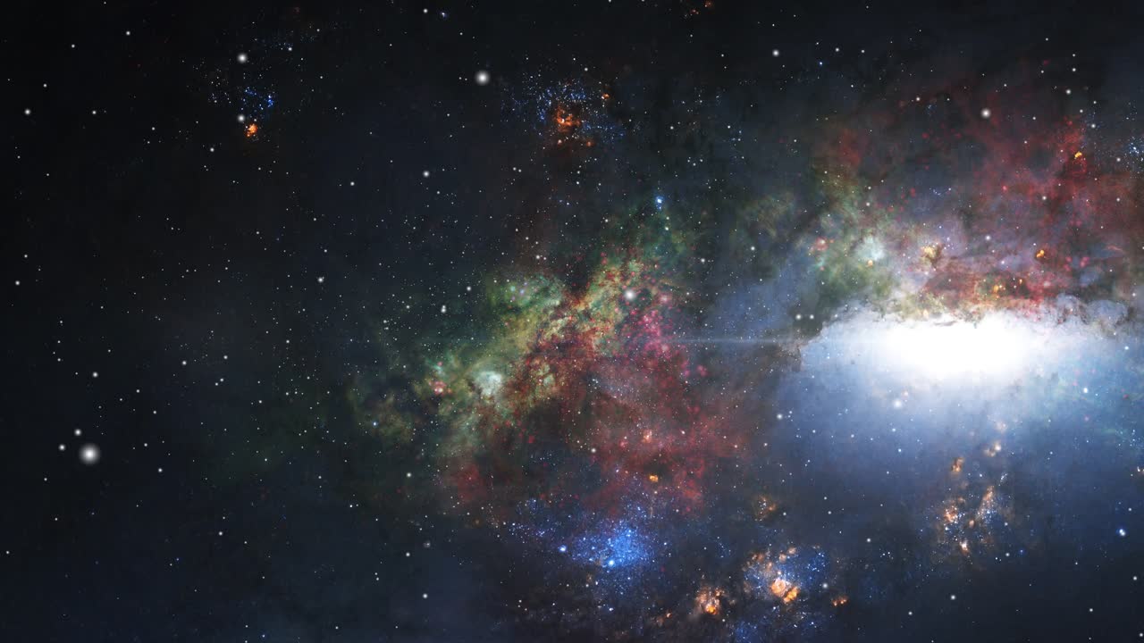 nebulosa en el espacio flotante 4k