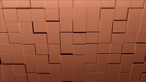 fondo abstracto con pared marrón de superficie cúbica en movimiento.