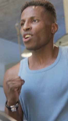 man exercising on treadmill