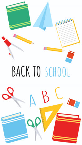 motion graphic of back to school background with elements