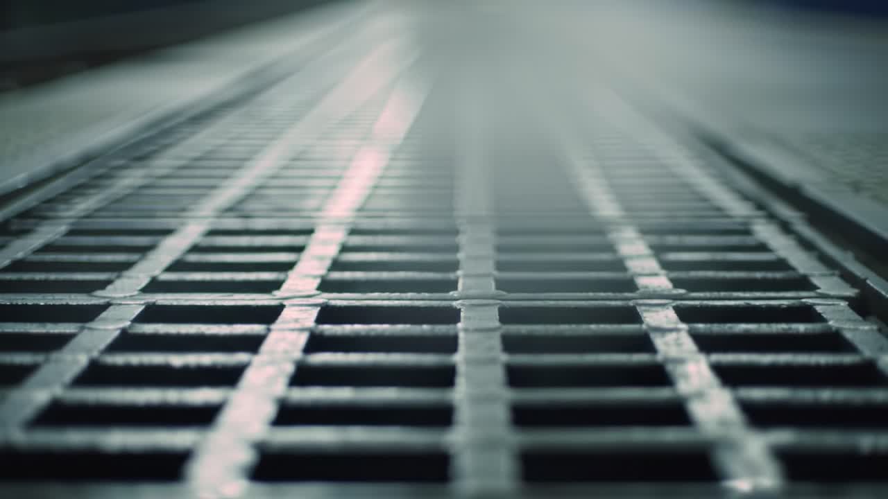 Perspective View of a Metal Grate