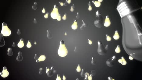 3d motion background – light blubs