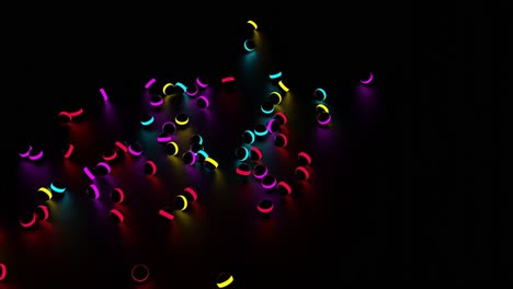 abstract neon spheres in dark background