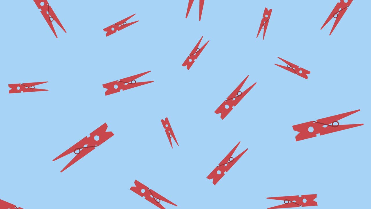 Animated abstract background clothespins. 4K. Vj loop.
