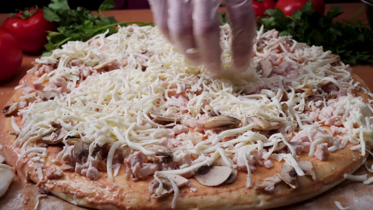 맛있는 피자를 준비하고 있습니다.