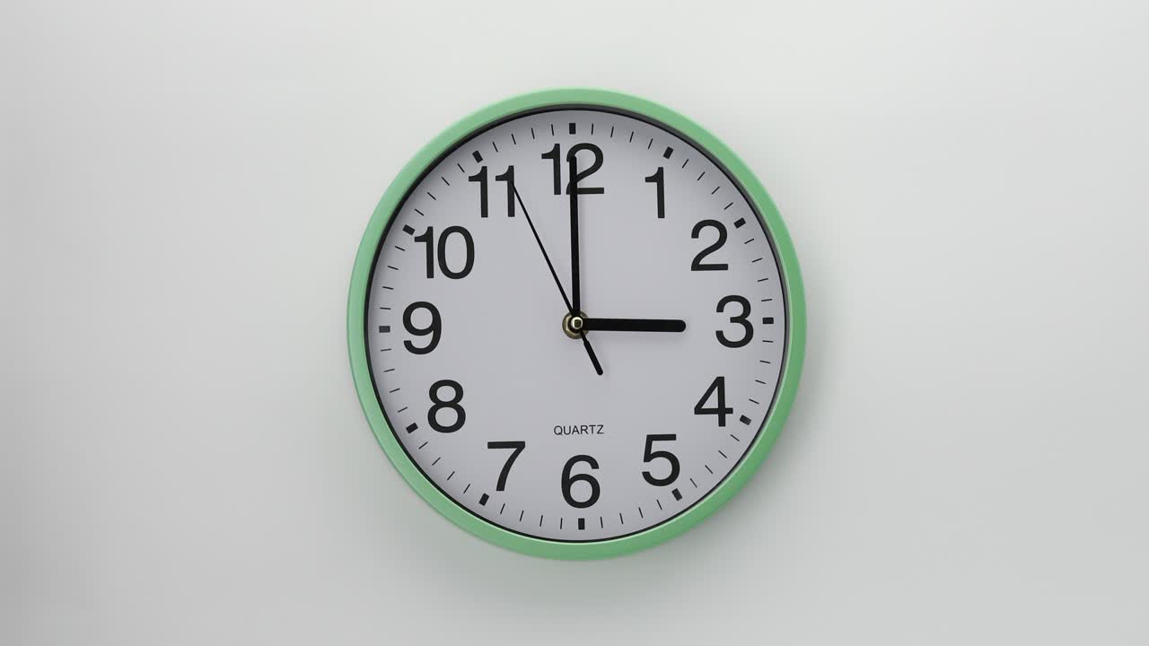 Quartz wall clock on a white background. One of the wall clock series.