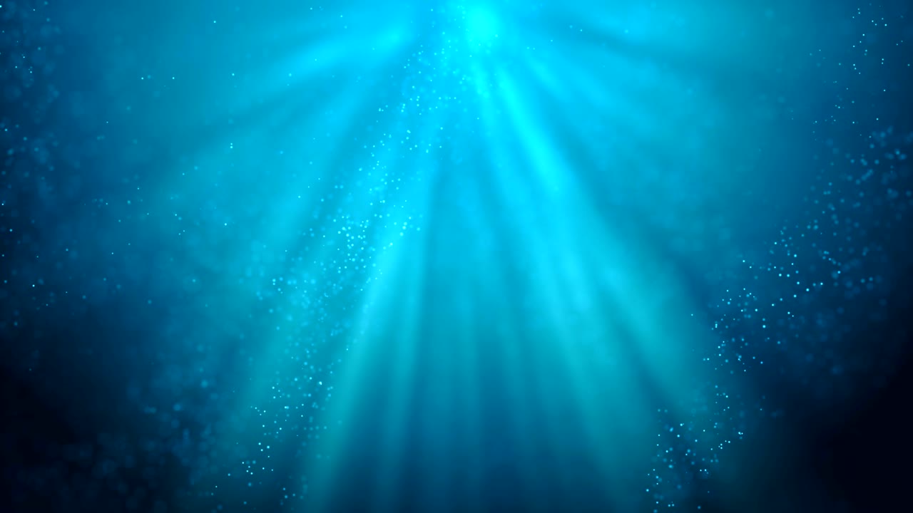 luz brilhante sob a água do mar. fundo abstrato. loop sem costura.