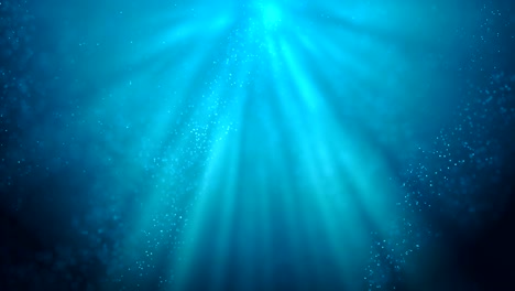 luz brillante bajo el agua del mar. fondo abstracto. bucle sin costuras.