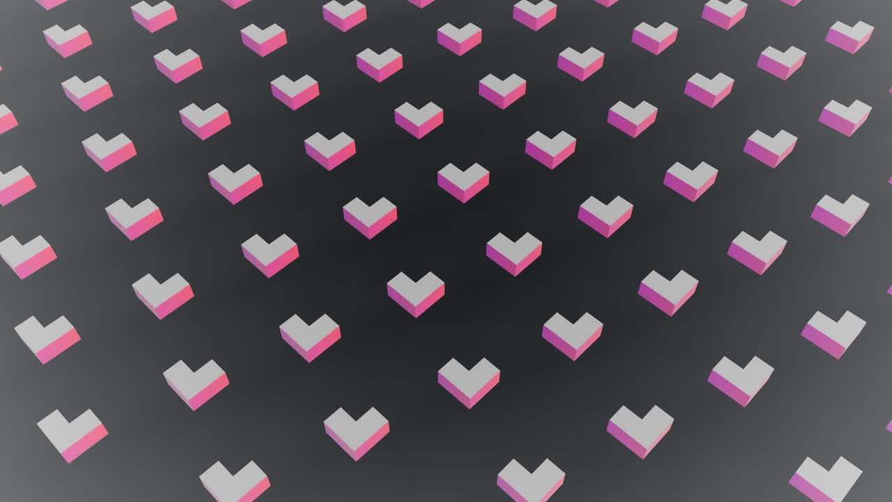 formas abstractas 3d en formación en movimiento