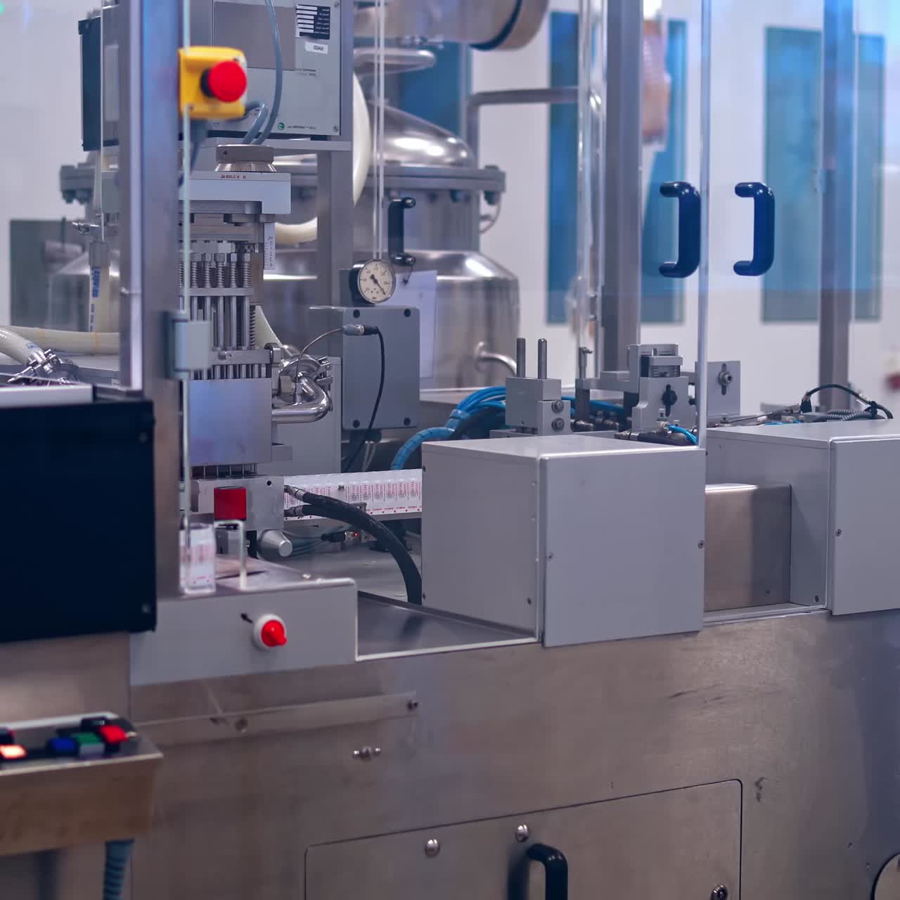 Pharmacy medicine pill production background