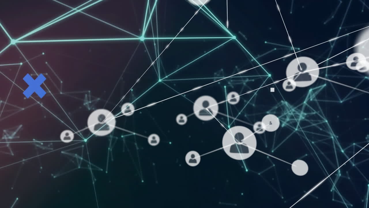 Animation of network of connections over shapes