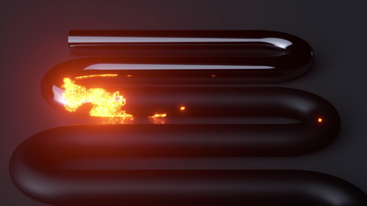 抽象的な輝くチューブ