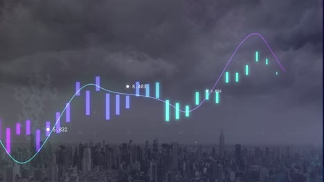 Animation-of-data-processing-over-cityscape