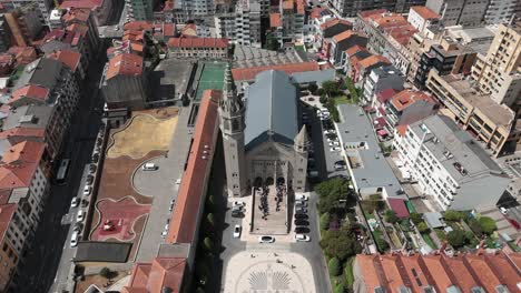 aerial - igreja paroquial de nossa senhora da conceição 및 도시 주변 지역, 포르투갈