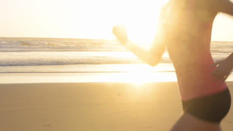 running woman feet close up exercise