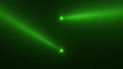 animation motion green glowing spotlight beams on dark background in stage 3