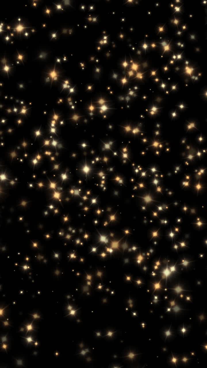 Festive sparkling stars Celebration message overlay animation VERTICAL