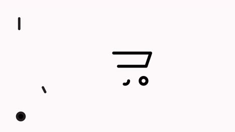 animación del icono de la línea de compras móvil