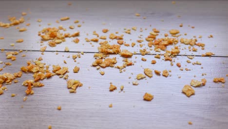 spilled cereal on the floor