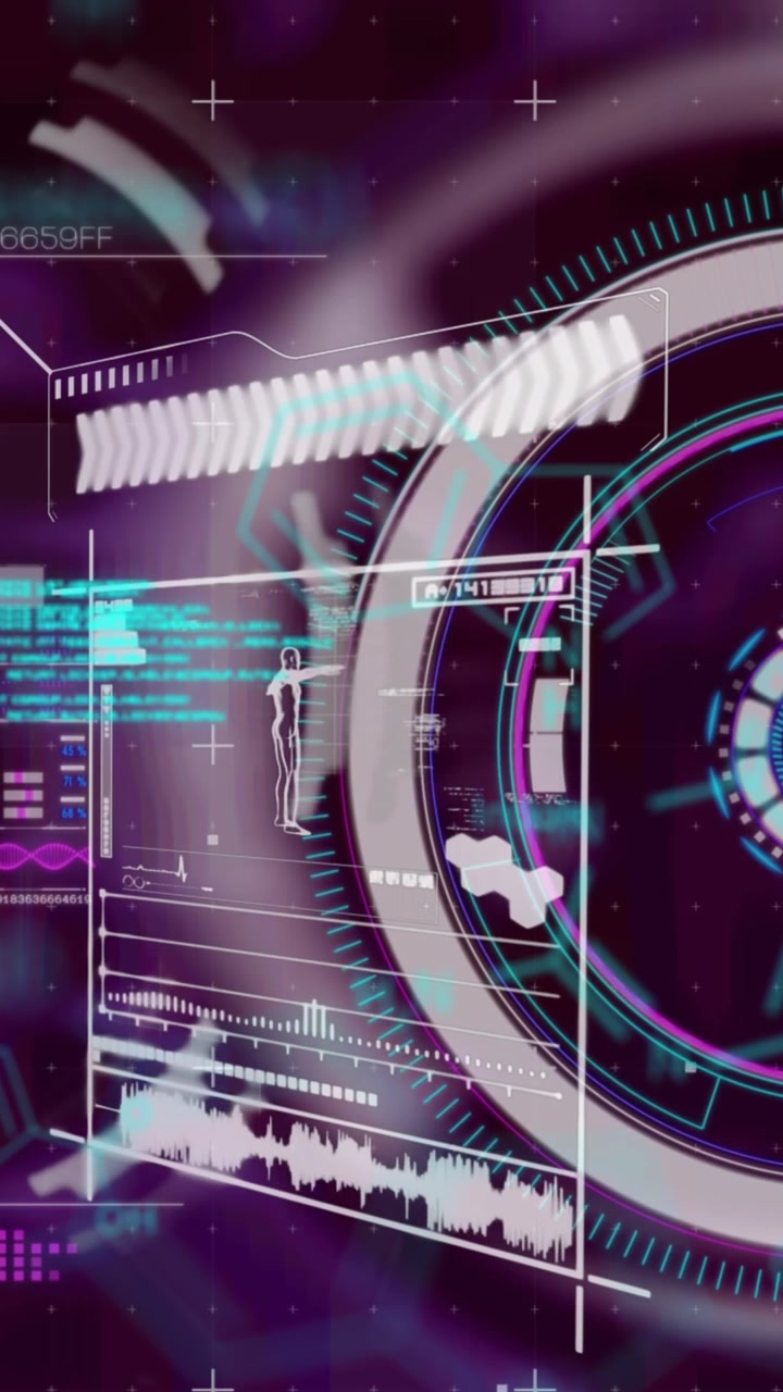 Animation of chemical formulas and data processing over diverse data and human model
