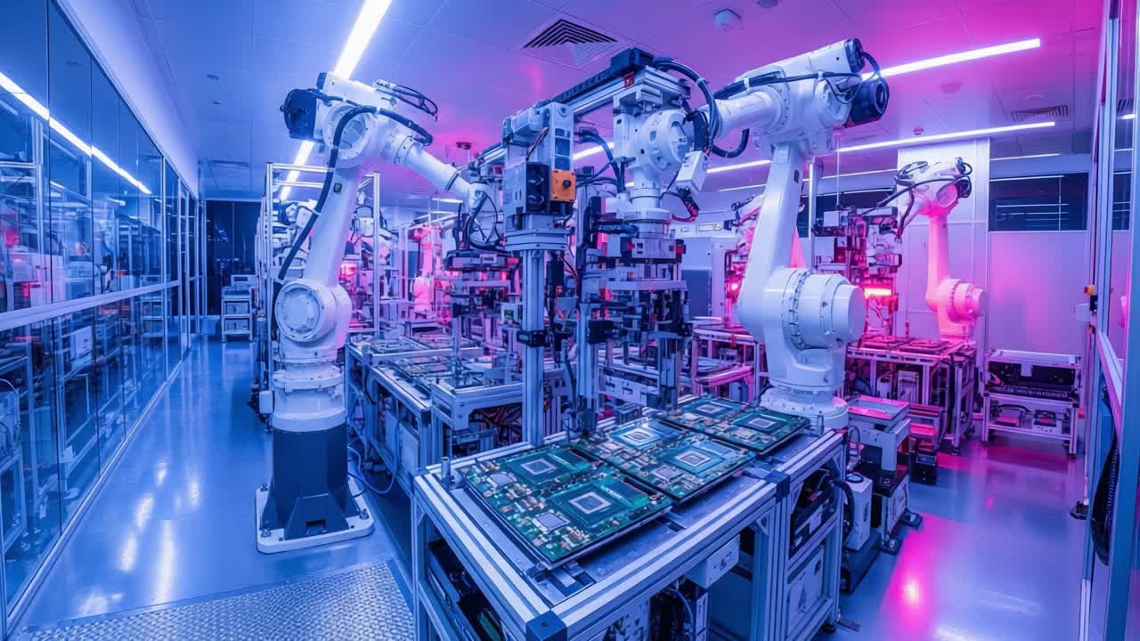 Advanced Automation in a High-Tech Robotics Lab: Exploring the Cutting-Edge Machinery and Processes for Efficient Manufacturing in a Futuristic Environment