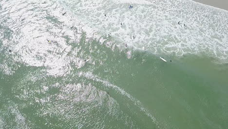 Dramatic-aerial-of-surfing-along-coast-in-South-Africa