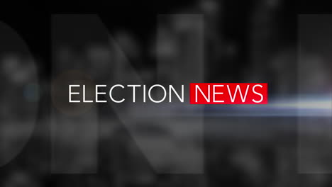 “election news” 3d motion graphic with black background