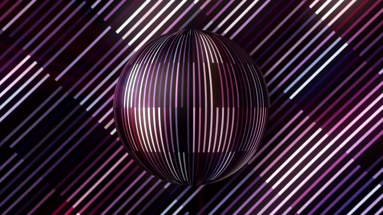 Sfera Astratta 3D con Motivo a Linee