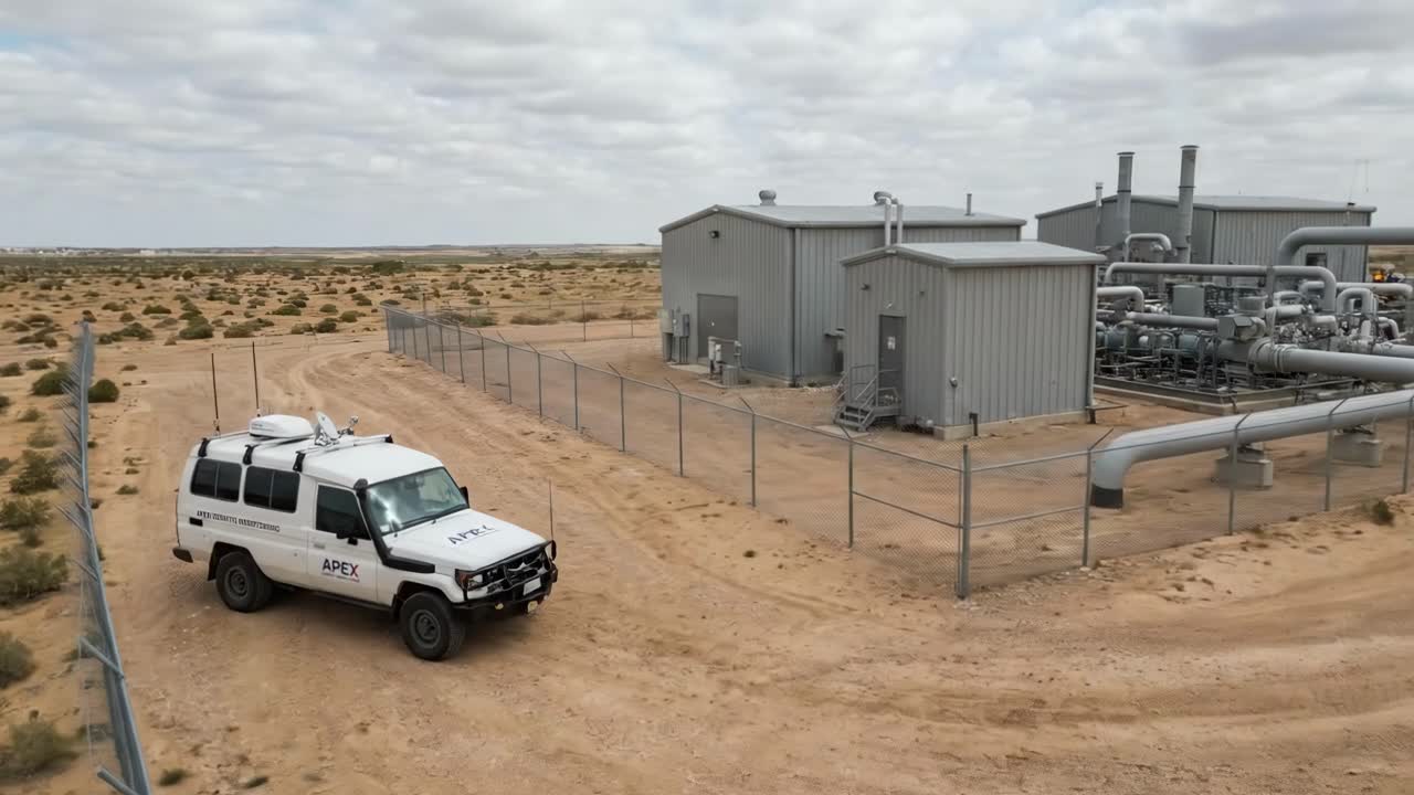 APEX Remote Monitoring Vehicle at Desert Industrial Site