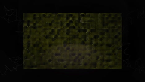 animation of screen with green squares on black background