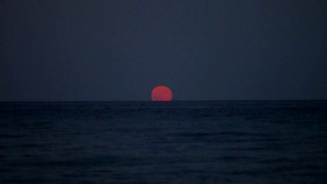 full moon over sea 4k