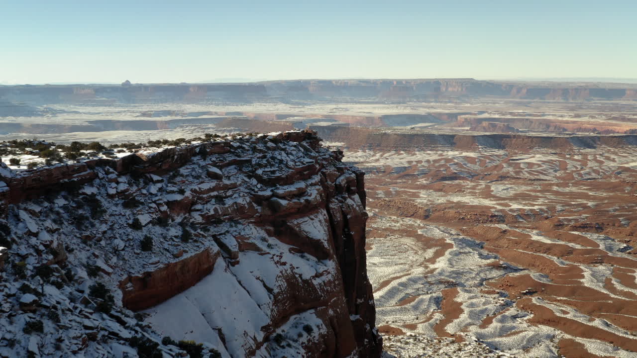 Vast Snow-Covered Canyon Landscape in Winter