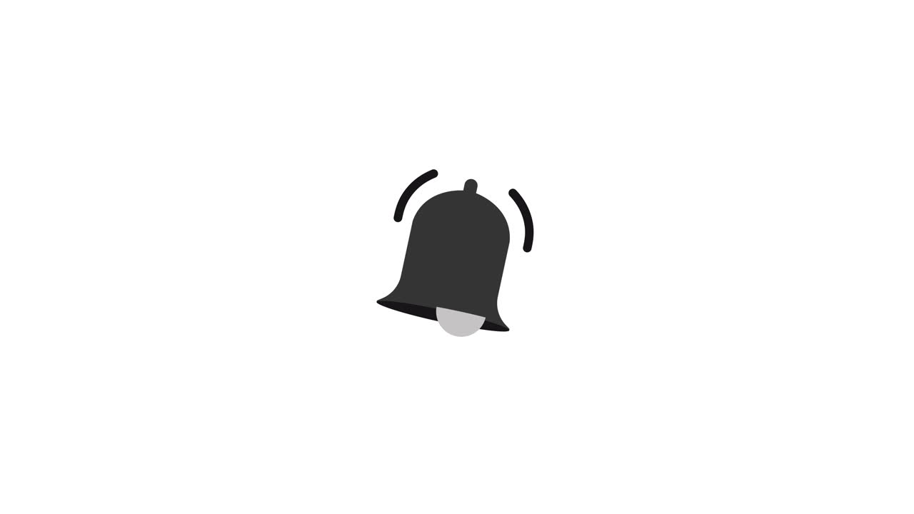 Animated Bell Icon Ringing for Notification Alert