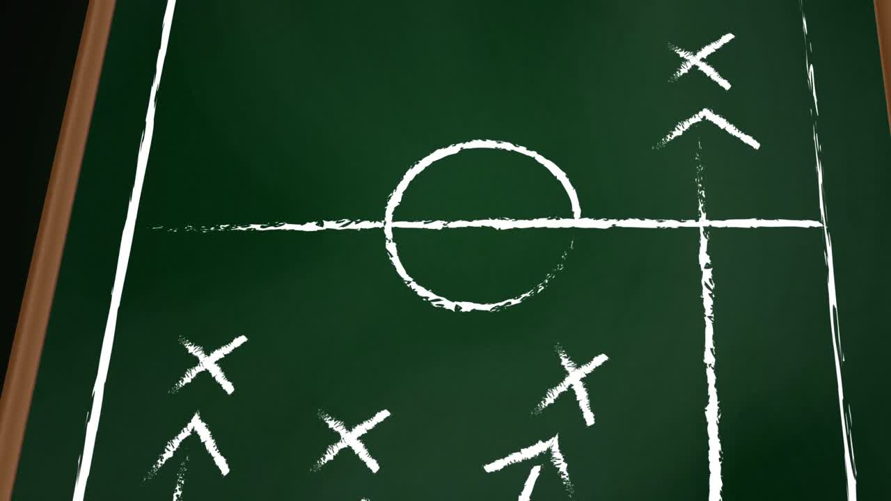 게임 플랜과 스포츠 필드의 애니메이션