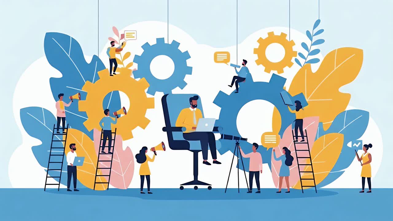 Business Leader Managing a Complex Team Project