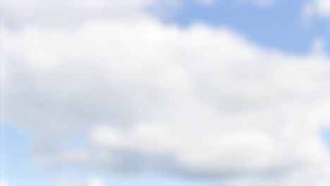 a serene video of fluffy clouds drifting across a bright blue sky, creating a peaceful and calming atmosphere