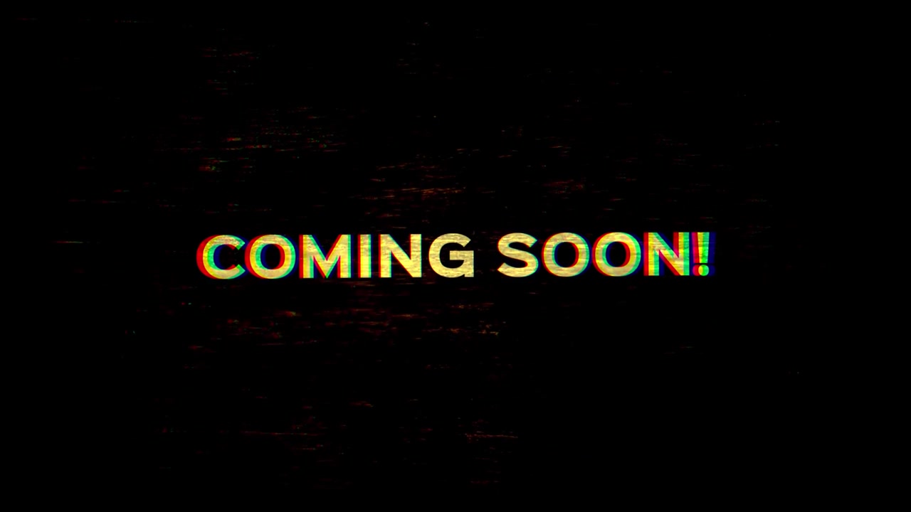 Coming Soon Text Animation with Glitch Effect