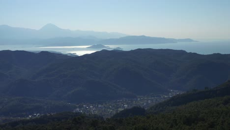 Turkey,-aerial-view-of-Gocek-and-its-vicinity