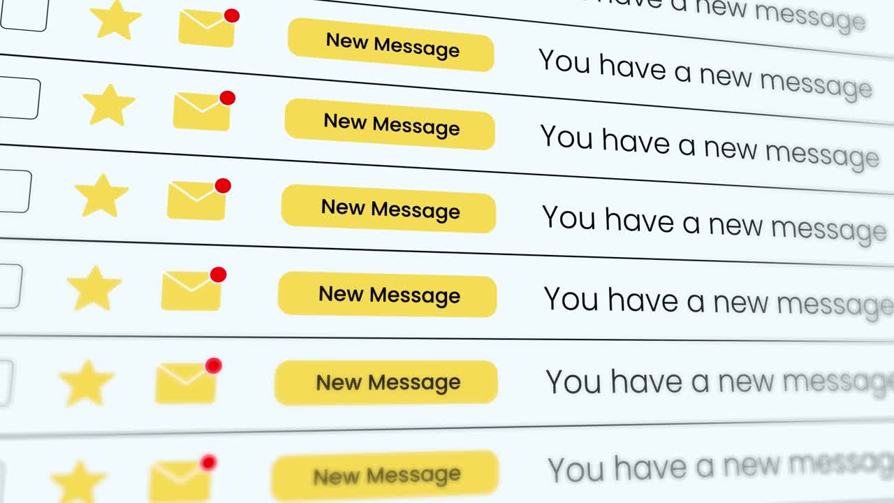 Email Inbox with New Messages