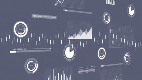 Animación-De-La-Interfaz-Con-Procesamiento-De-Datos-Sobre-Fondo-Gris