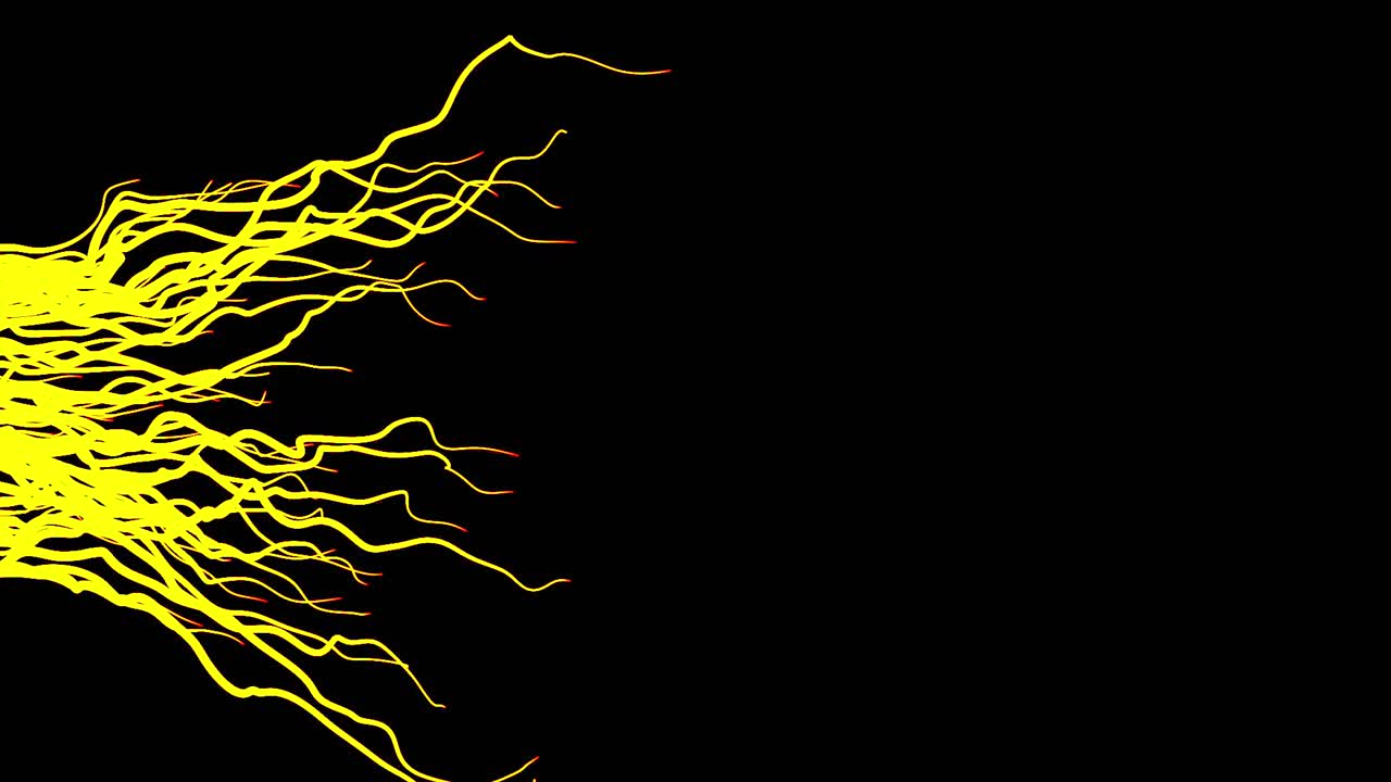 Abstract Yellow Flowing Lines