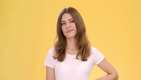 woman with neutral expression