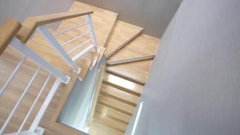 clean and polish wooden staircases from top view