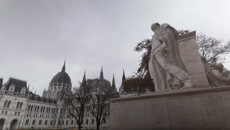 große kossuth-gedenkstatue im ungarischen parlamentsgebäude