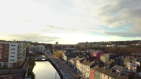 vista aérea de la ciudad de cork, irlanda