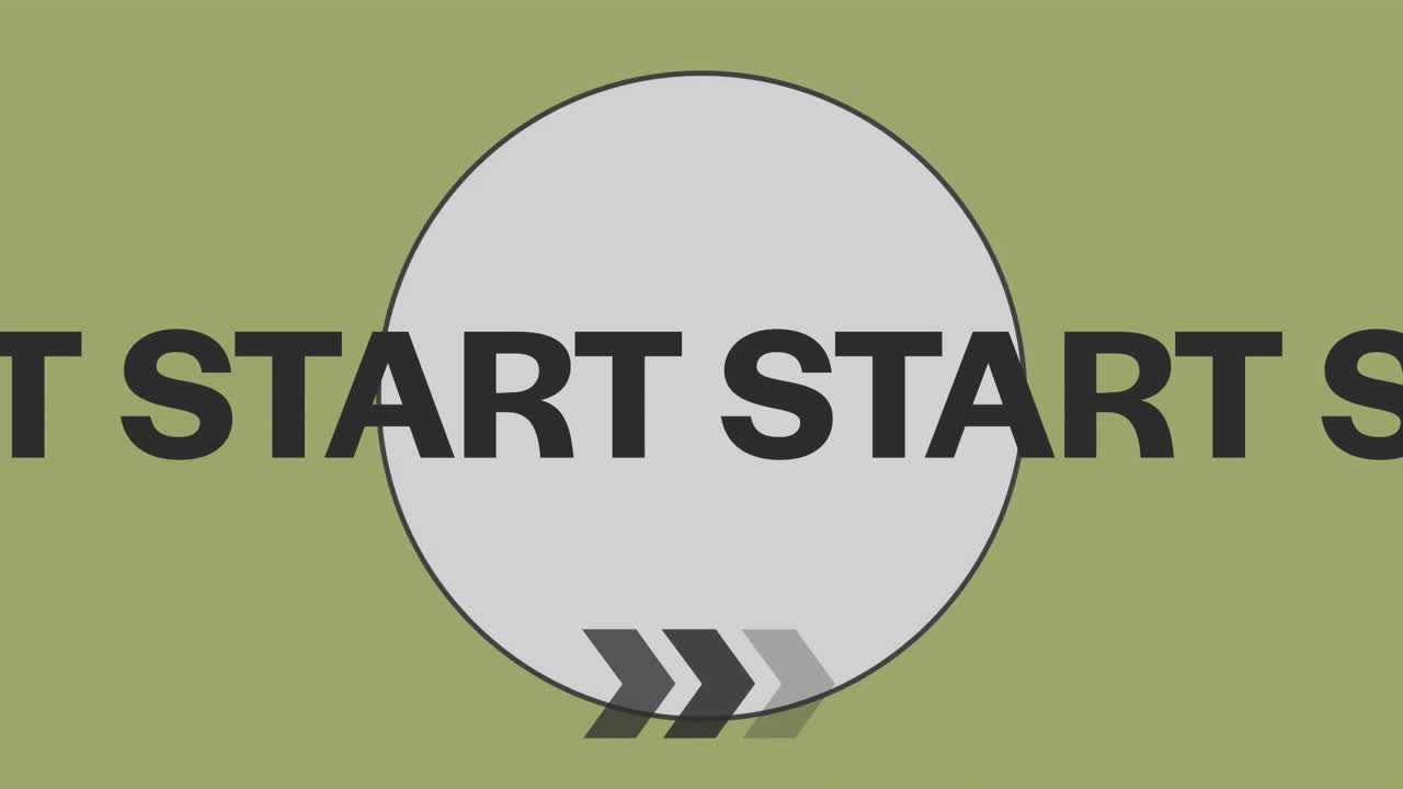 Start start text animation inside diamond shape on green background