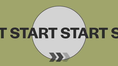 start start text animation inside diamond shape on green background